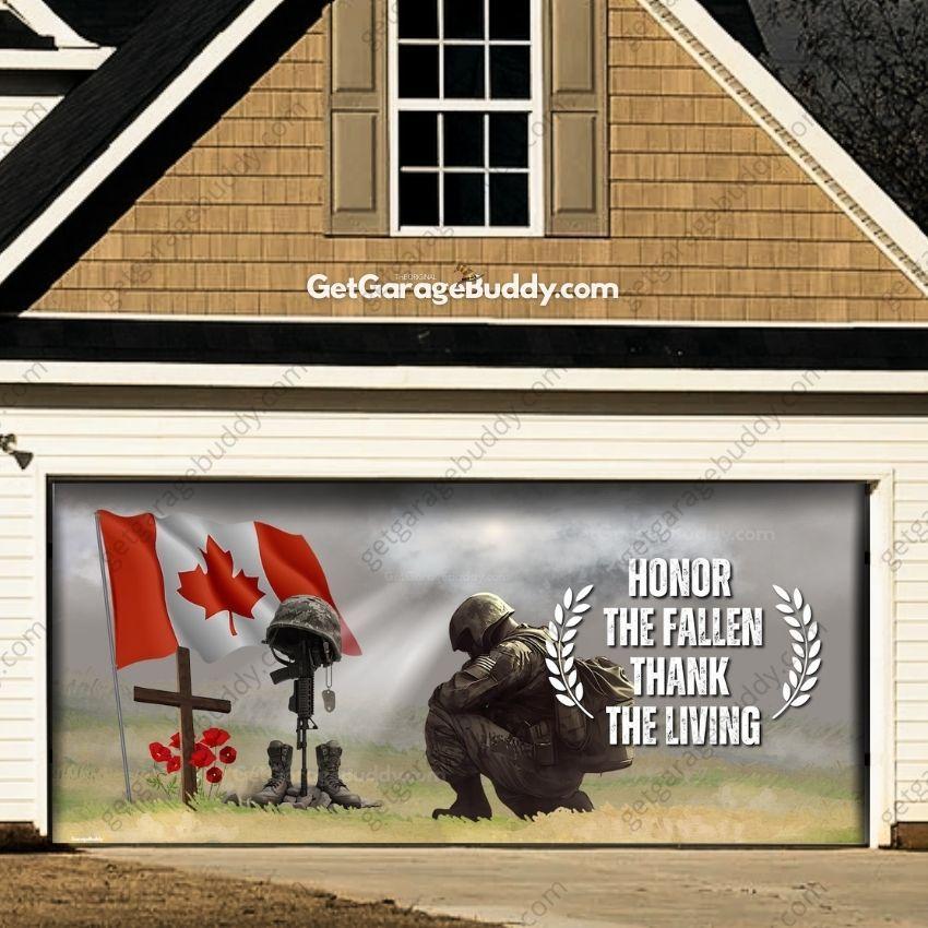 Honor The Fallen (CA)- Patriotic Garage Door Cover - GetGarageBuddy