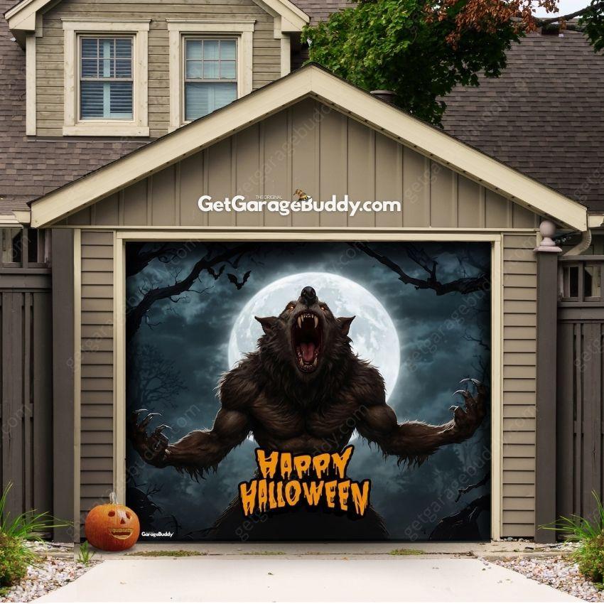 Werewolf Scene | Halloween Garage Door Cover