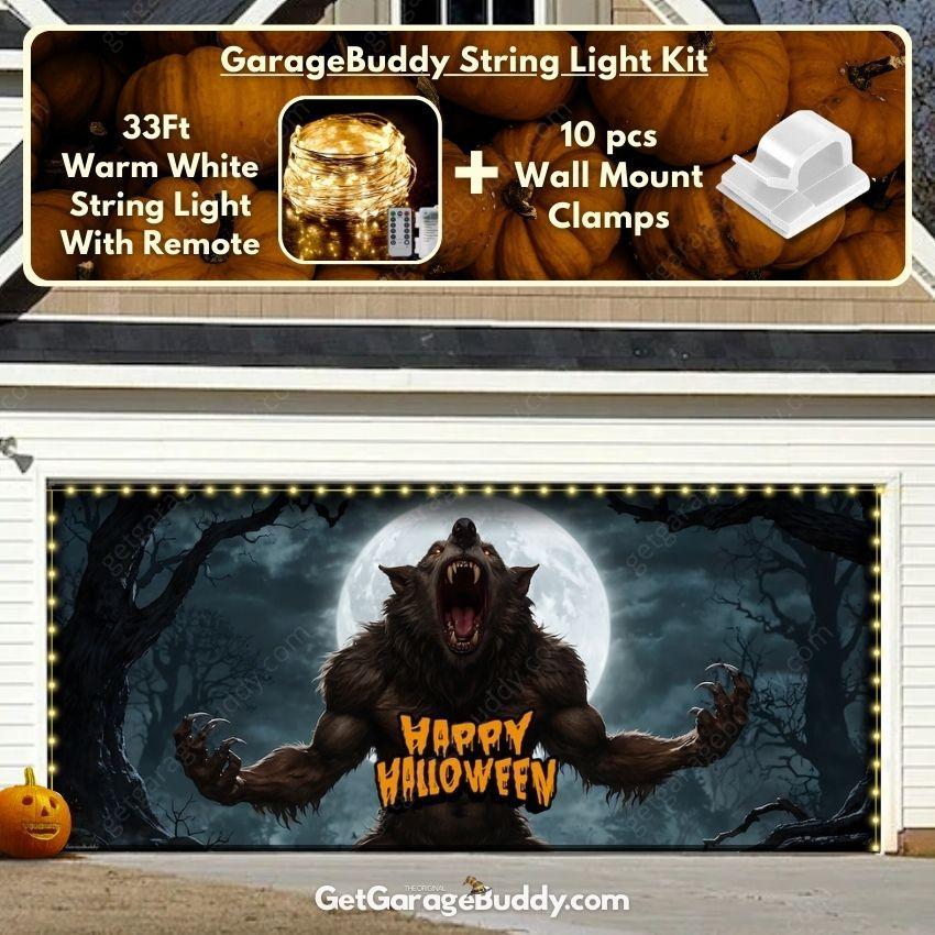 Werewolf Scene | Halloween Garage Door Cover