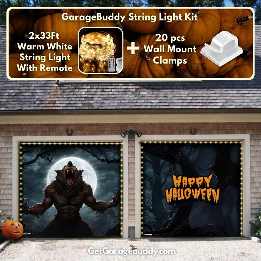 Werewolf Scene | Halloween Garage Door Cover