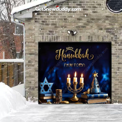 Happy Hanukkah | GarageBuddy Garage Door Cover - GetGarageBuddy