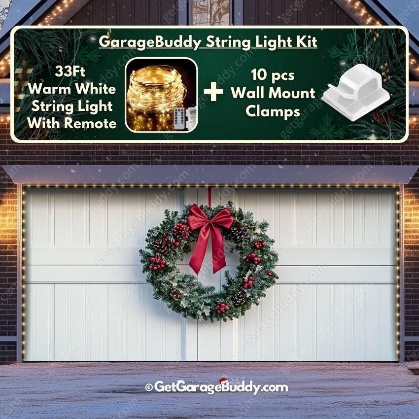 Christmas Wreath | Christmas Garage Door Cover - GetGarageBuddy