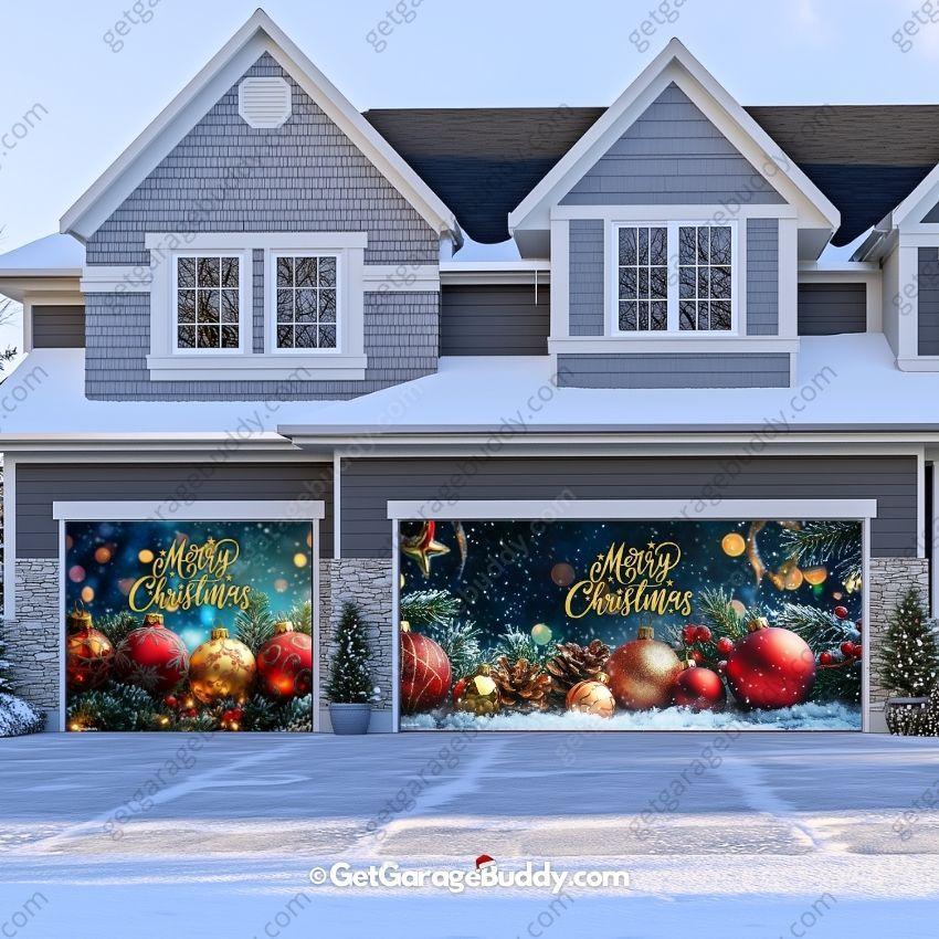 Merry Christmas | Christmas Garage Door Cover - GetGarageBuddy