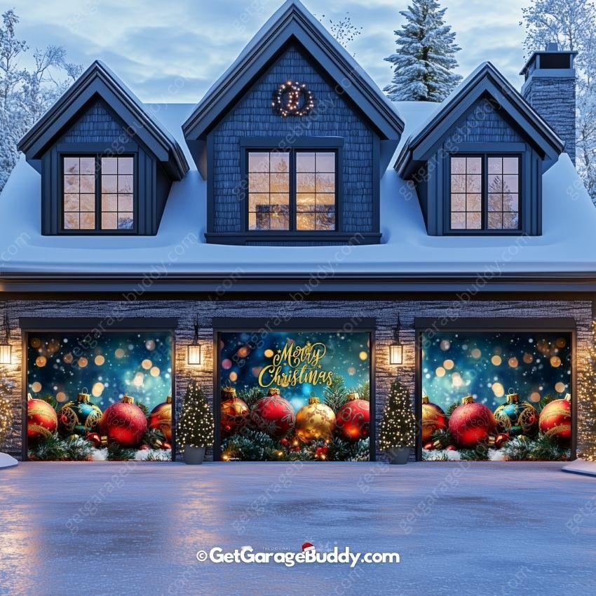 Merry Christmas | Christmas Garage Door Cover - GetGarageBuddy