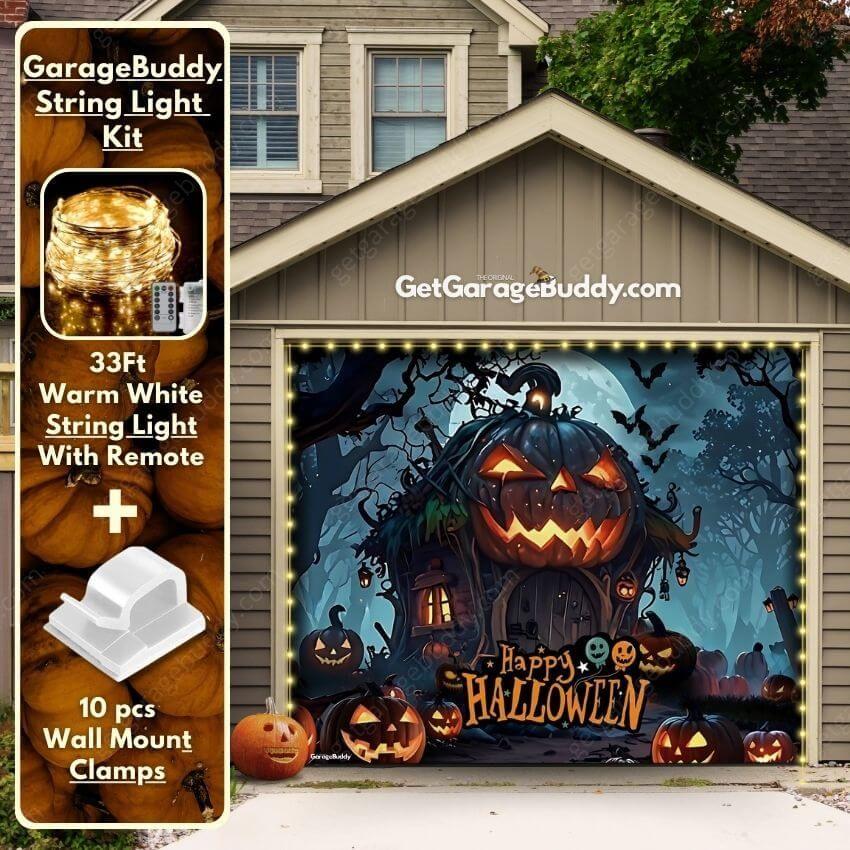 Pumpkin House | Halloween Garage Door Cover