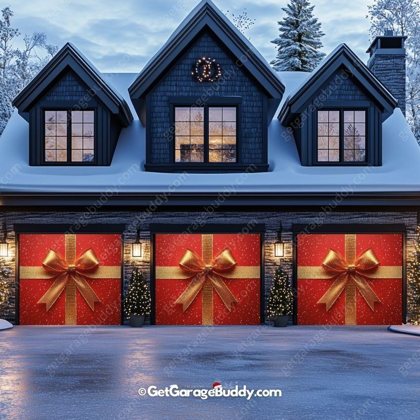 Gift Wrap | Christmas Garage Door Cover