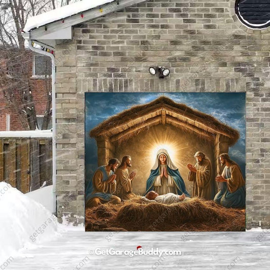 Nativity Scene | Christmas Garage Door Cover - GetGarageBuddy