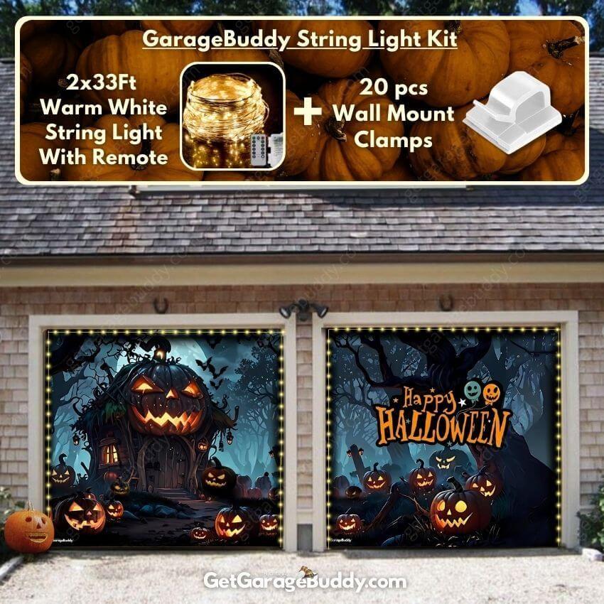 Pumpkin House | Halloween Garage Door Cover