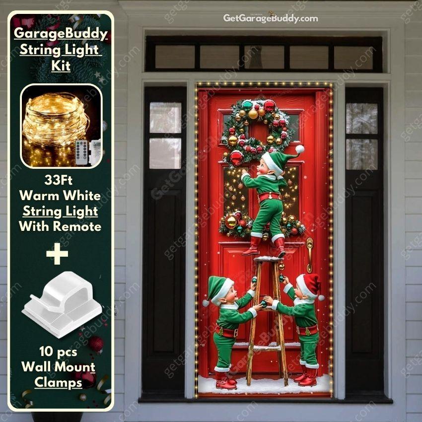 Christmas Front Door Covers | GarageBuddy - GetGarageBuddy