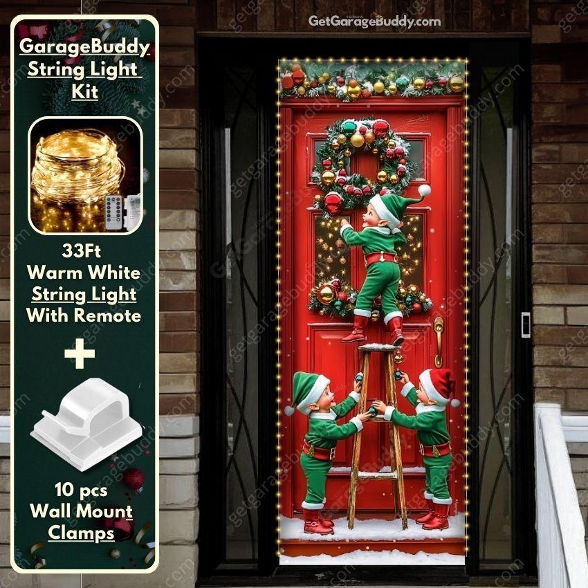 Christmas Front Door Covers | GarageBuddy - GetGarageBuddy