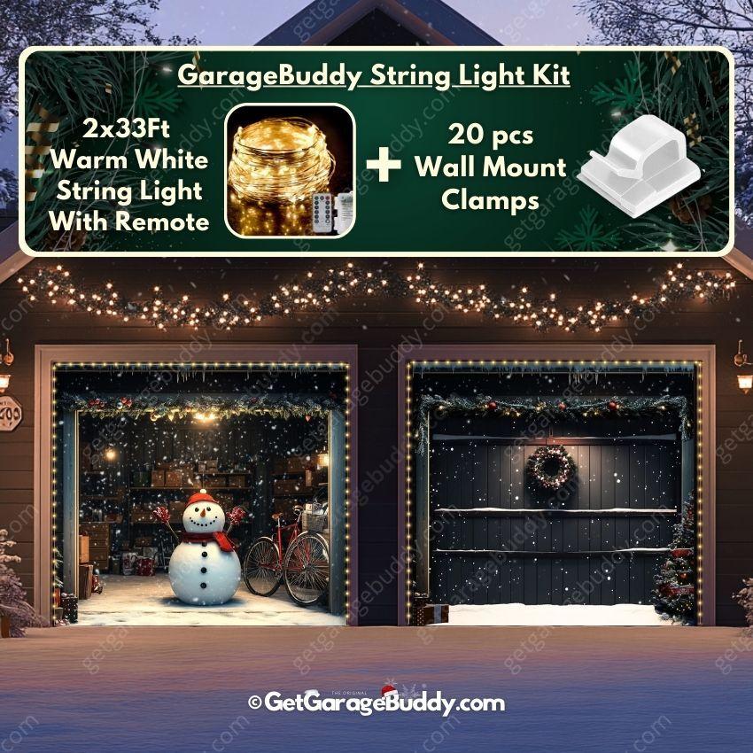 Snowy The Snowman | Christmas Garage Door Cover - GetGarageBuddy