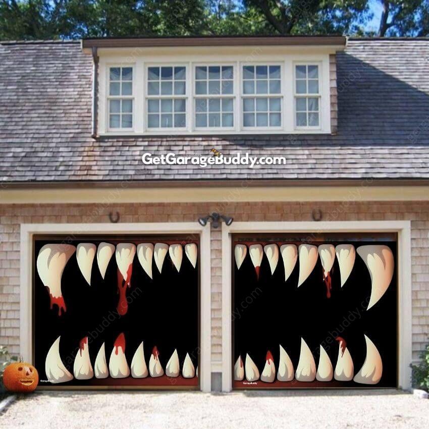 Monster Teeth | Halloween Garage Door Cover