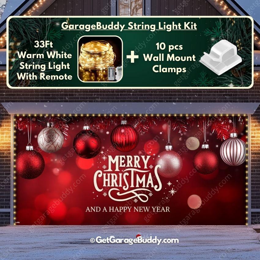 Christmas Ornaments & HNY | Christmas Garage Door Cover - GetGarageBuddy