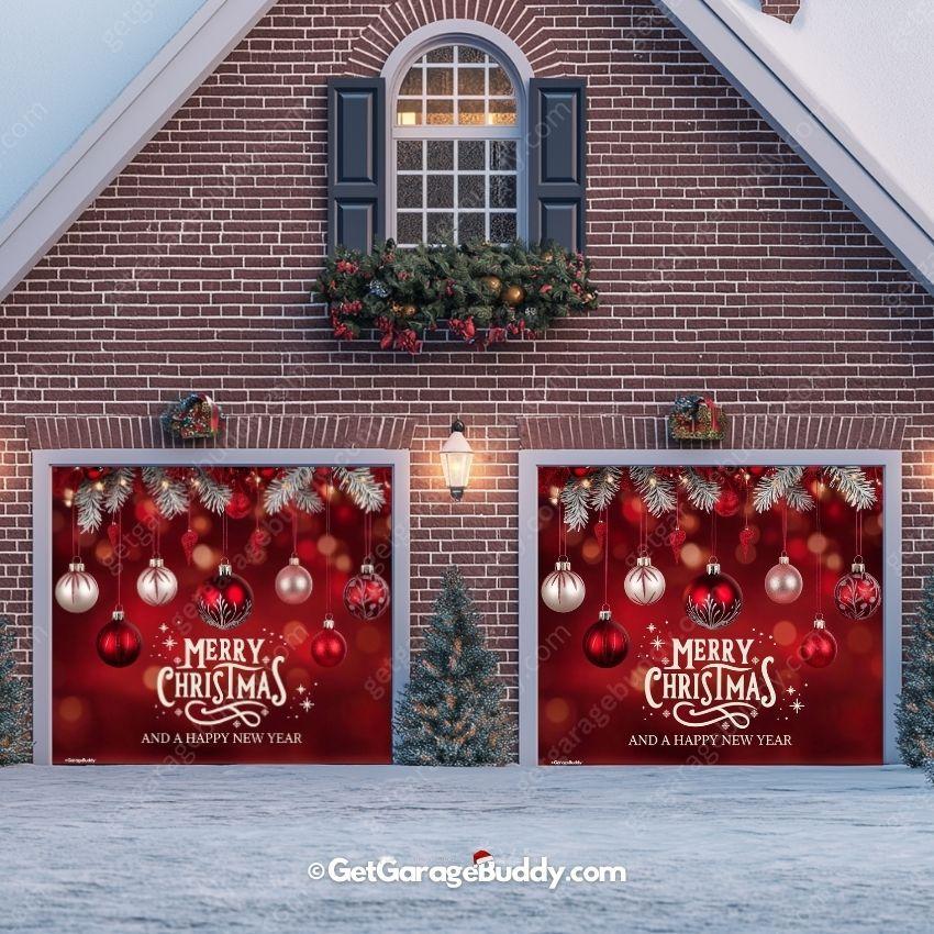 Christmas Ornaments & HNY | Christmas Garage Door Cover - GetGarageBuddy