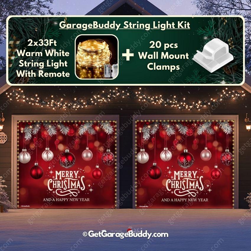 Christmas Ornaments & HNY | Christmas Garage Door Cover - GetGarageBuddy