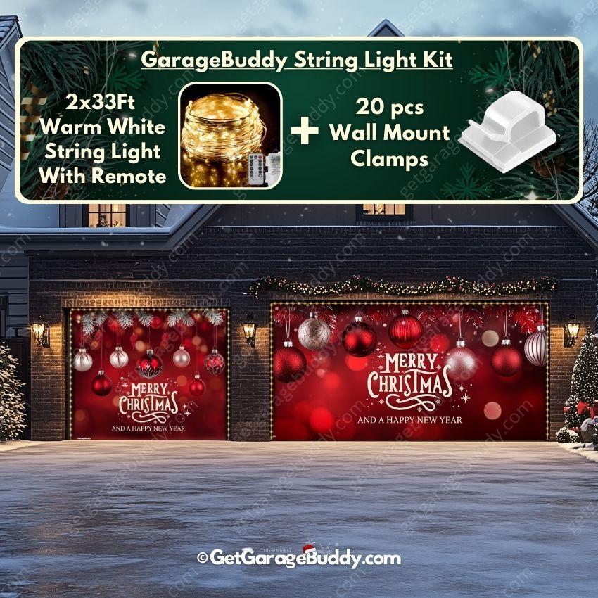 Christmas Ornaments & HNY | Christmas Garage Door Cover - GetGarageBuddy