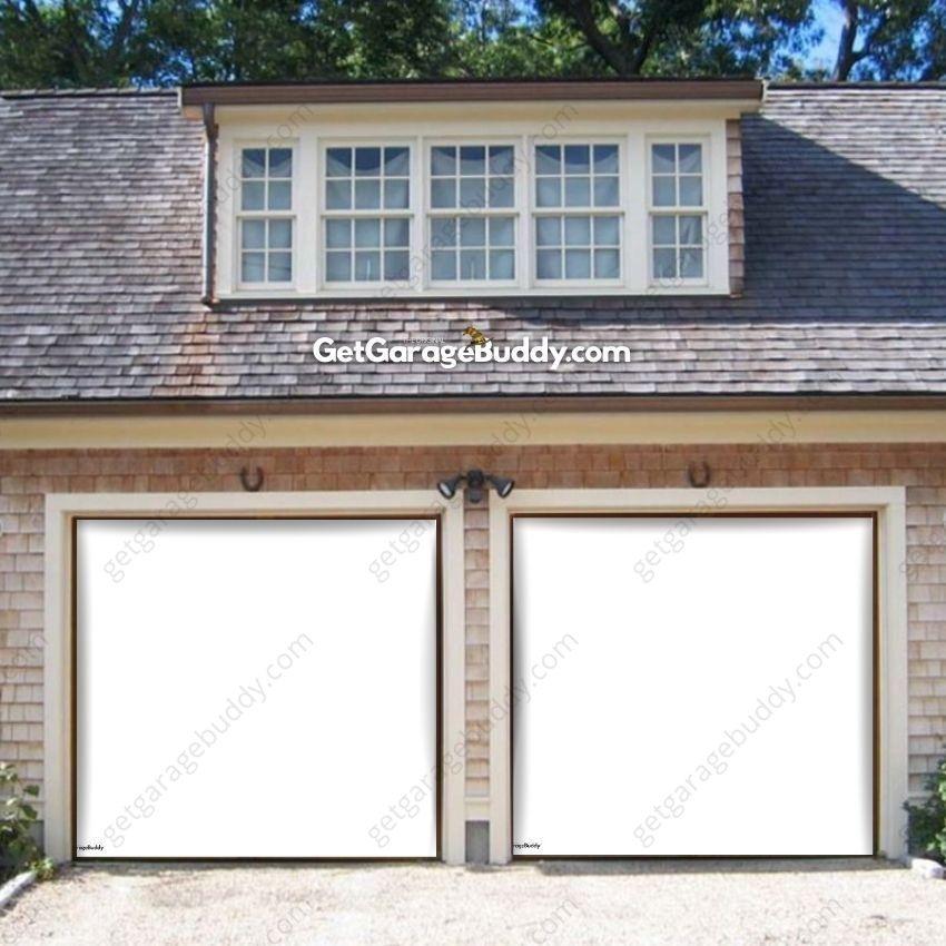 Blank White | GarageBuddy™️ Garage Door Cover - GetGarageBuddy 