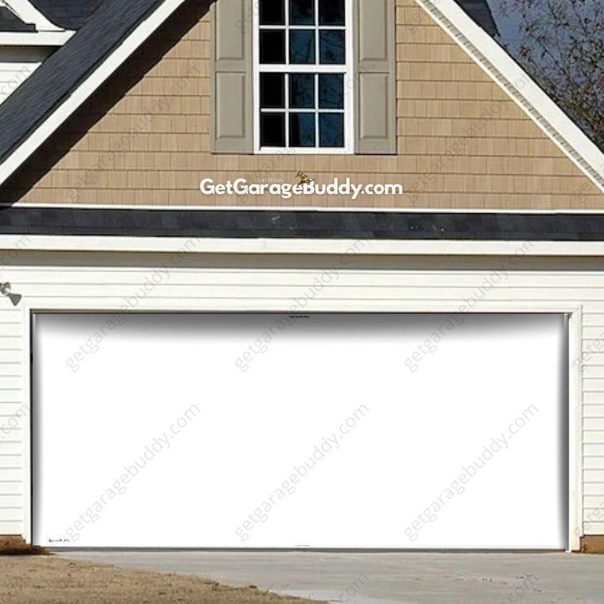 Blank White | GarageBuddy™️ Garage Door Cover - GetGarageBuddy 