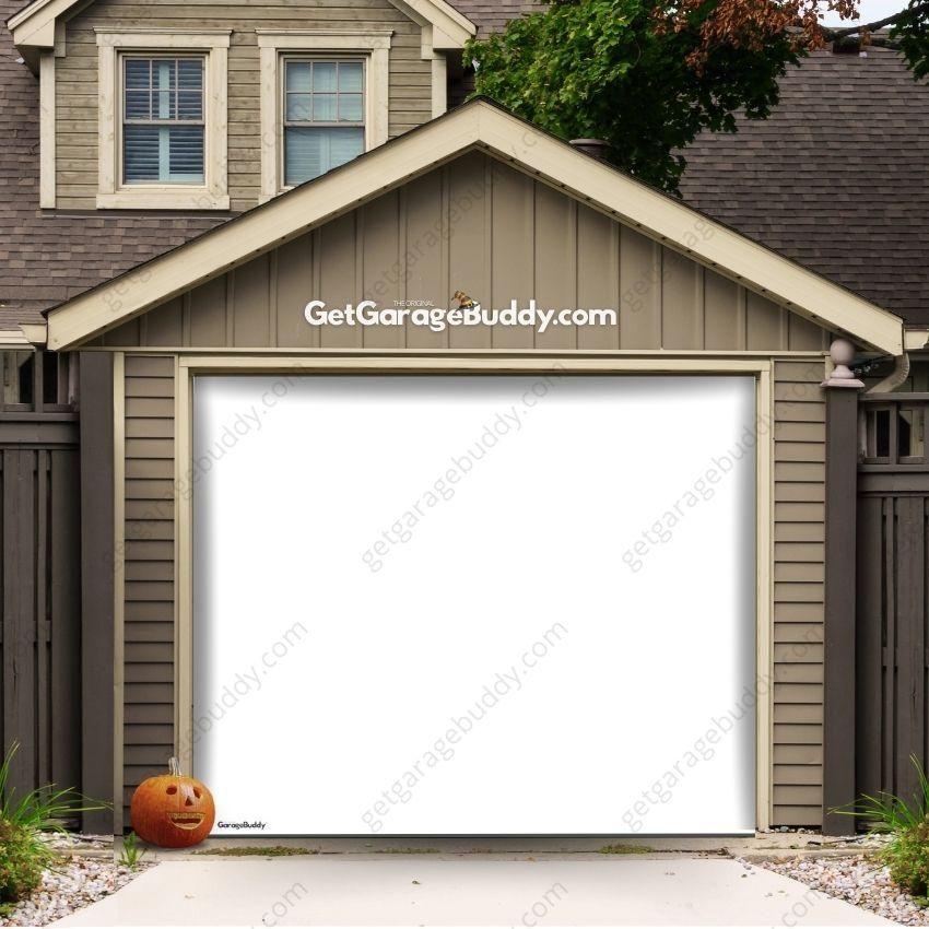 Blank White | GarageBuddy™️ Garage Door Cover - GetGarageBuddy 