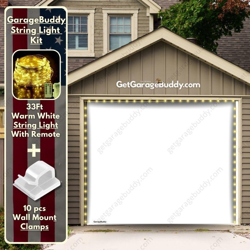 Blank White | GarageBuddy™️ Garage Door Cover - GetGarageBuddy 