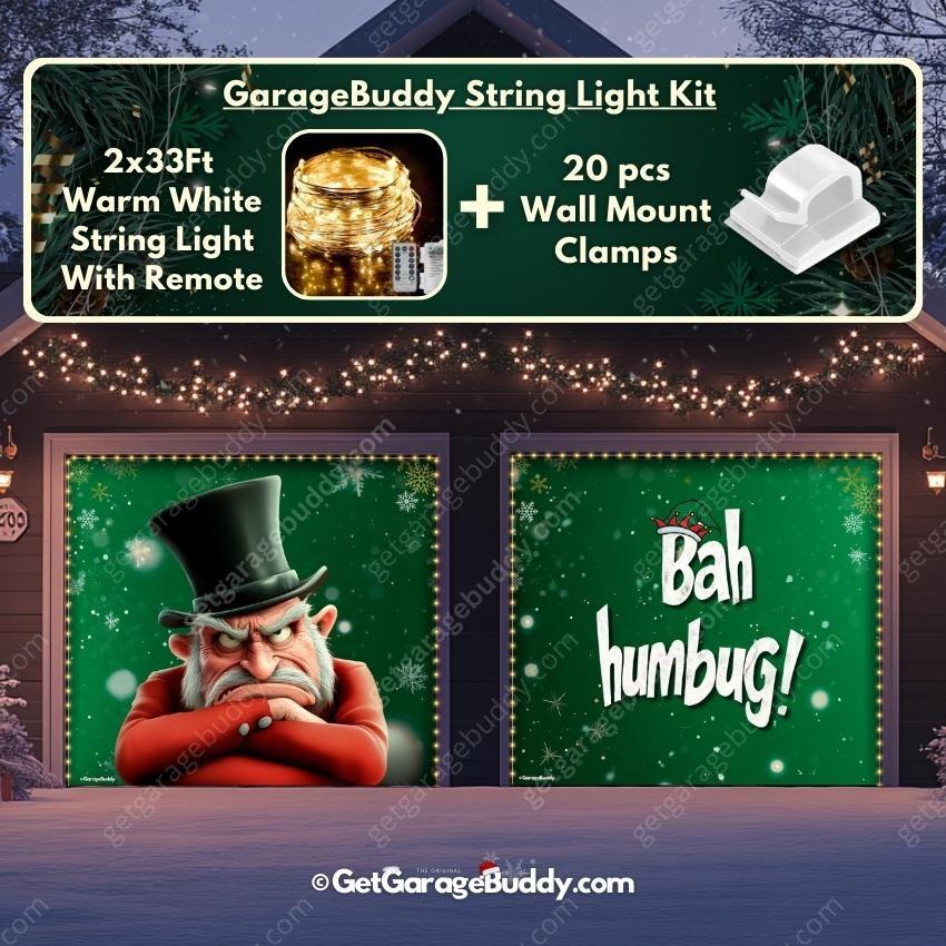 Bah Humbug | Christmas Garage Door Cover