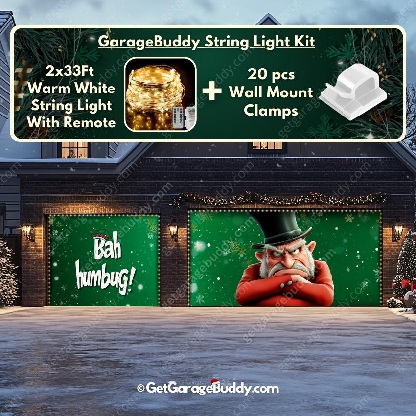 Bah Humbug | Christmas Garage Door Cover