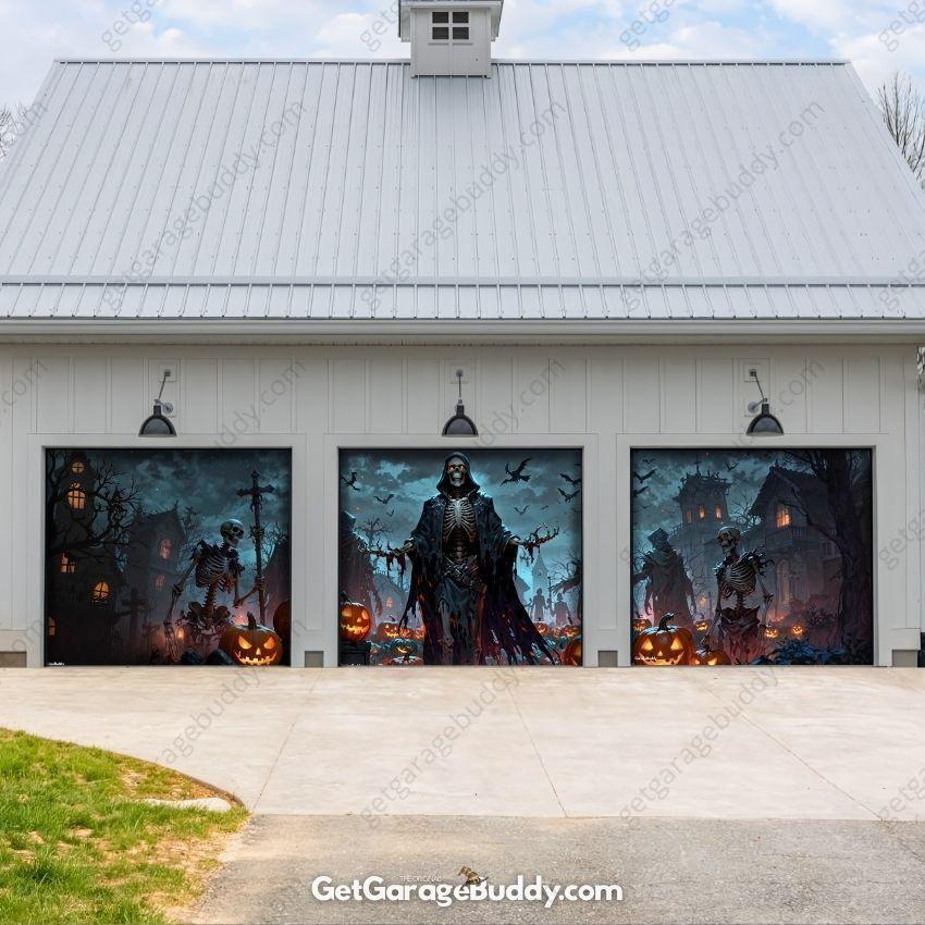 Cursed Night | Halloween Garage Door Cover - GetGarageBuddy halloween, halloween decor