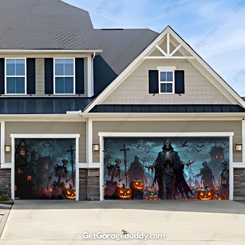 Cursed Night | Halloween Garage Door Cover - GetGarageBuddy halloween, halloween decor