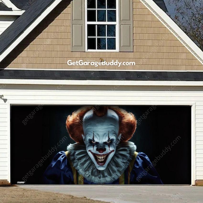 Creepy Clown | Halloween Garage Door Cover - GetGarageBuddy