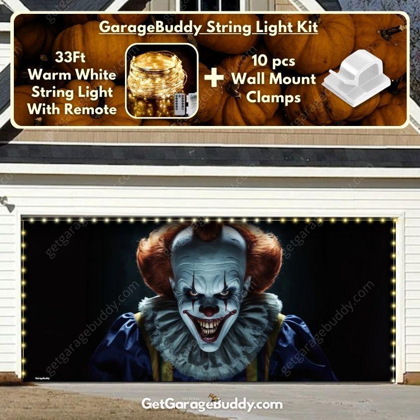 Creepy Clown | Halloween Garage Door Cover - GetGarageBuddy