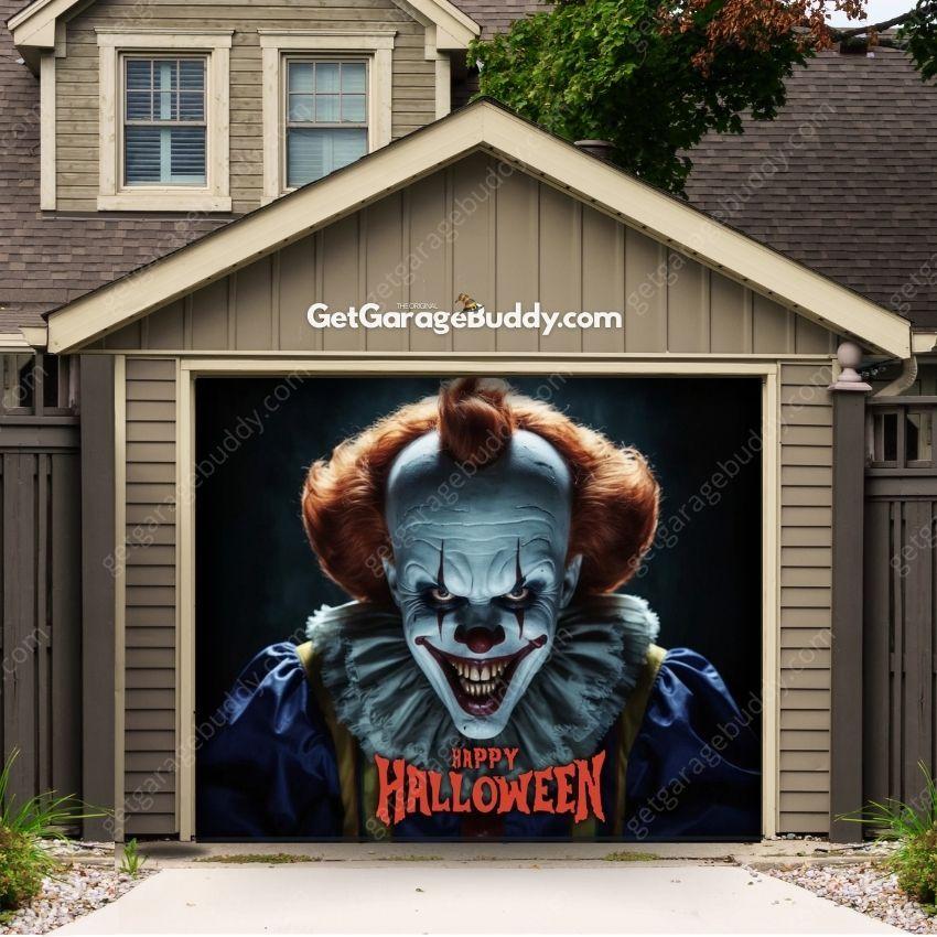 Creepy Clown | Halloween Garage Door Cover - GetGarageBuddy