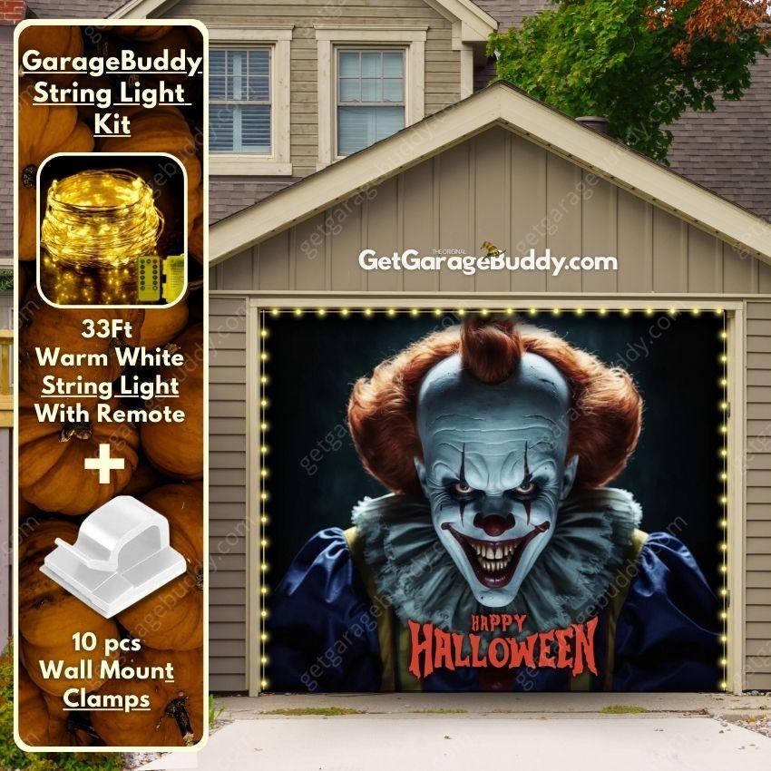 Creepy Clown | Halloween Garage Door Cover - GetGarageBuddy